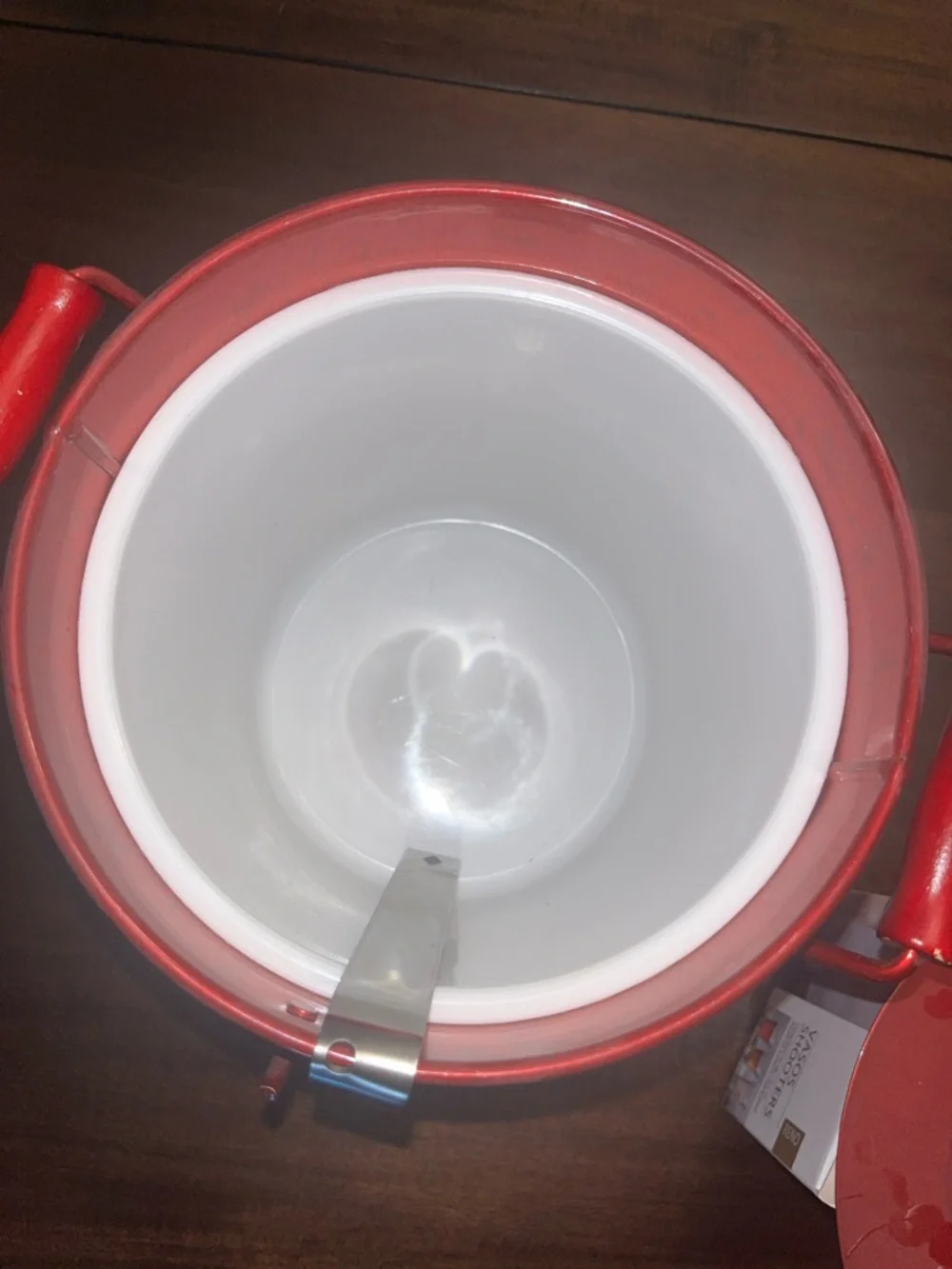 Red Metal Beverage Bucket with Handle - Home Dining & 6 Shot Glasses - Picture 5 of 6
